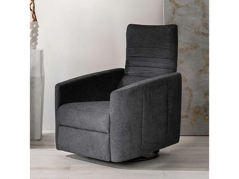 Relaxfernsehsessel verstellbar in modernem Design Dunkelgrau