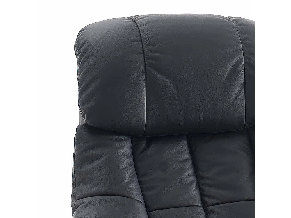 Schlafsessel in Schwarz Leder elektrisch verstellbar