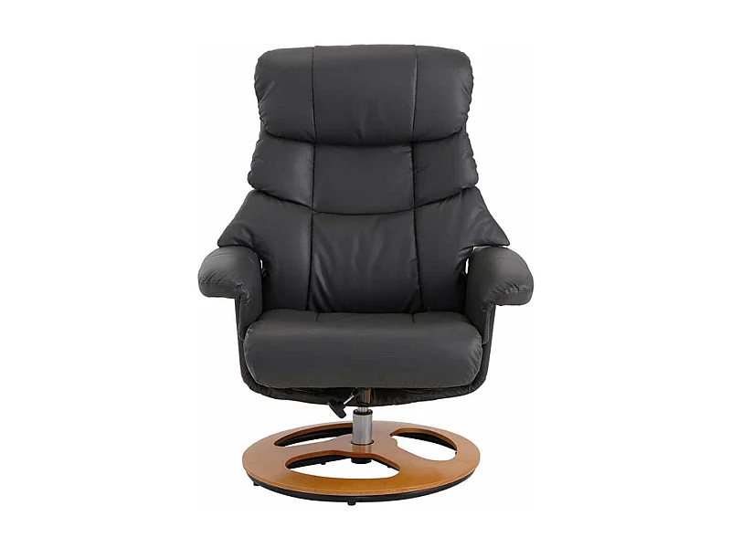 TV Sessel mit Fußhocker in Grau 75 cm breit (zweiteilig)