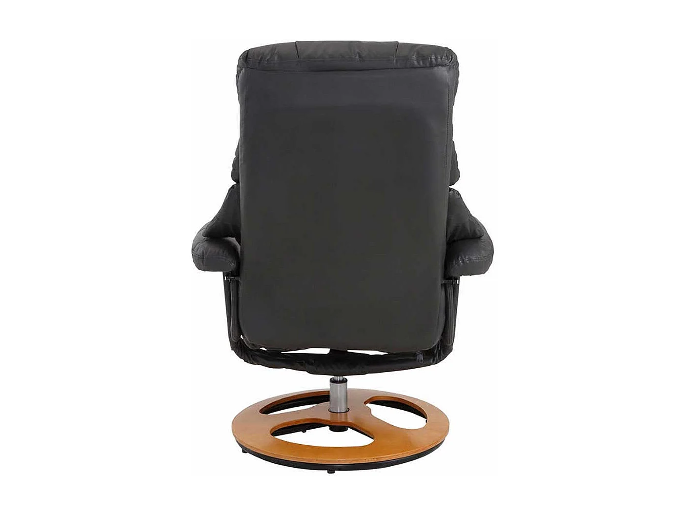 TV Sessel mit Fußhocker in Grau 75 cm breit (zweiteilig)