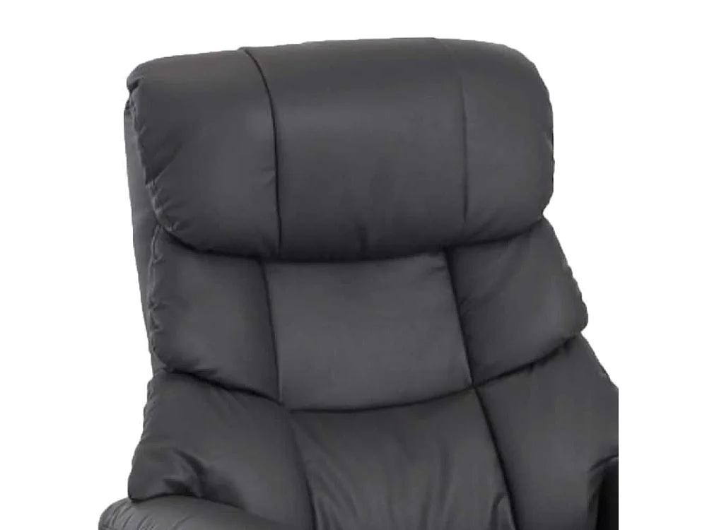 TV Sessel mit Fußhocker in Grau 75 cm breit (zweiteilig)