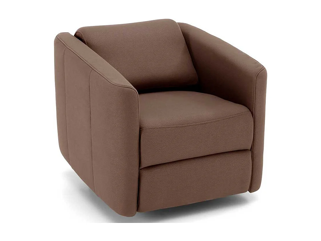 Fernsehsessel in Braun Kunstleder Relaxfunktion