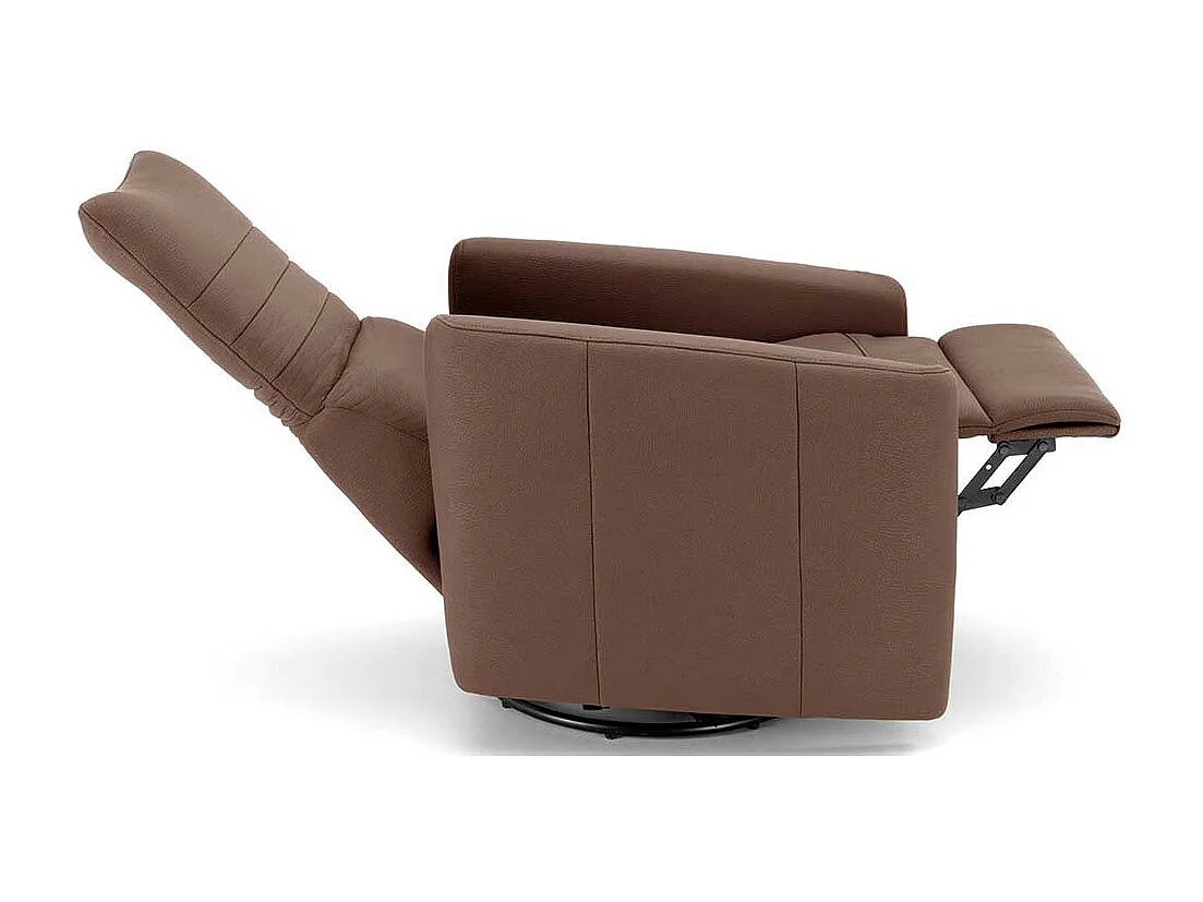 Fernsehsessel in Braun Kunstleder Relaxfunktion