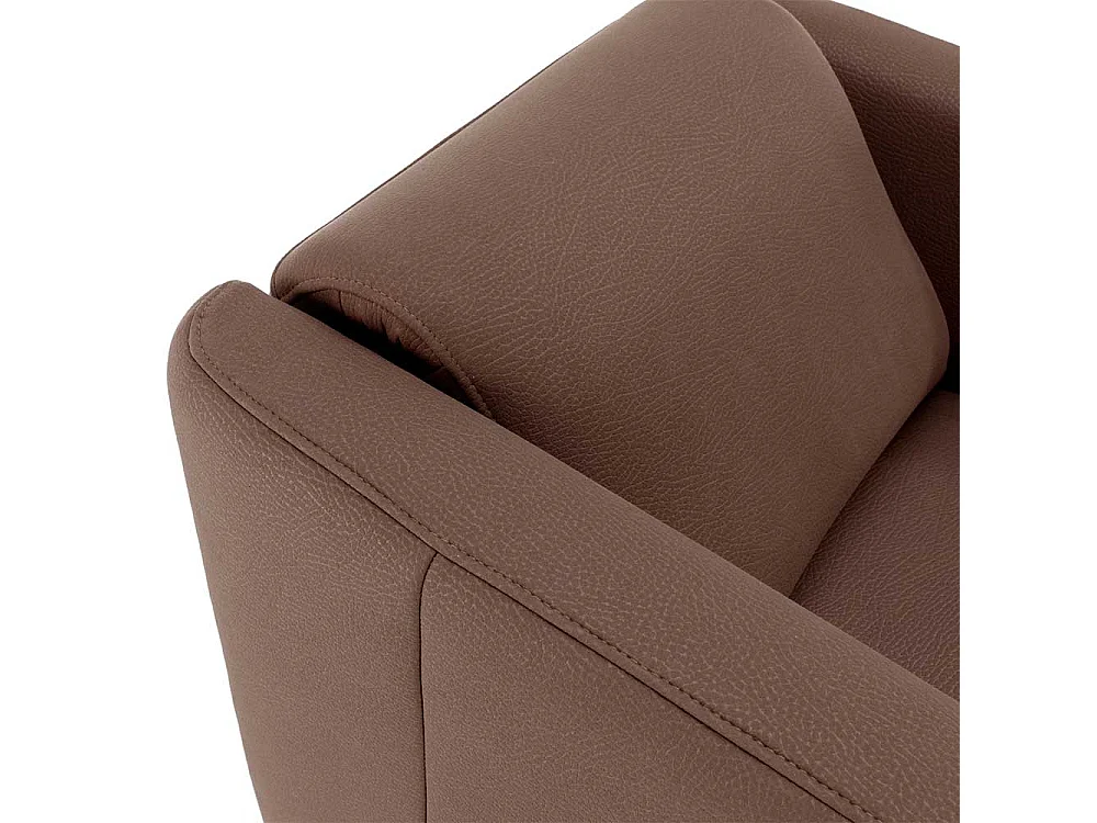 Fernsehsessel in Braun Kunstleder Relaxfunktion