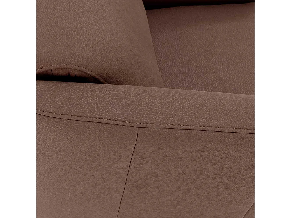 Fernsehsessel in Braun Kunstleder Relaxfunktion