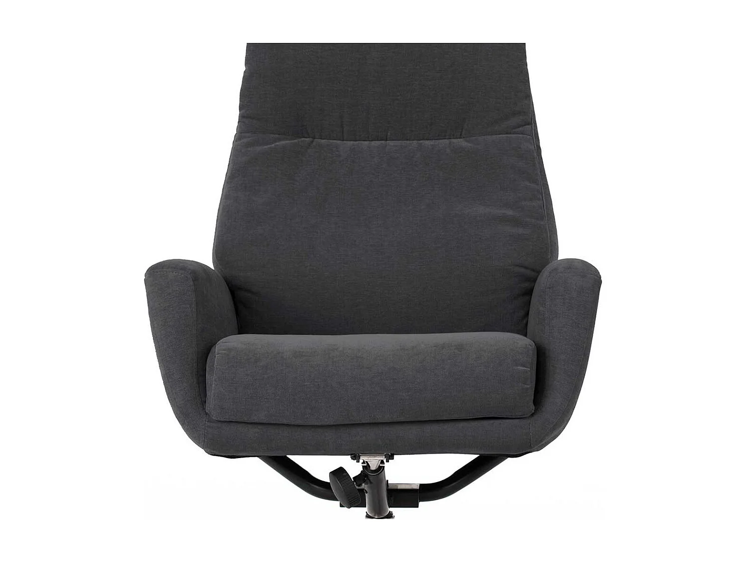 Entspannungssessel in Dunkelgrau Samt Fußhocker (zweiteilig)