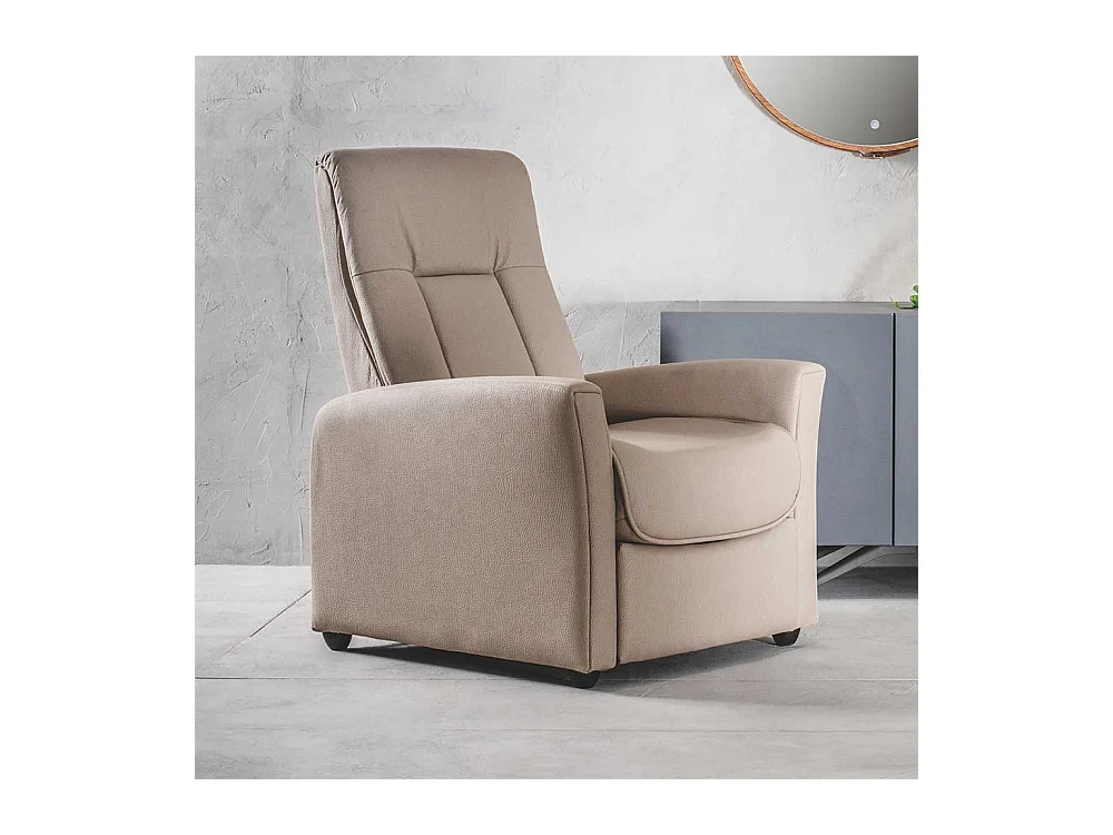 Relaxsessel in Beigegrau Microfaser