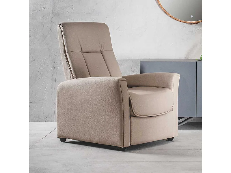 Relaxsessel in Beigegrau Microfaser