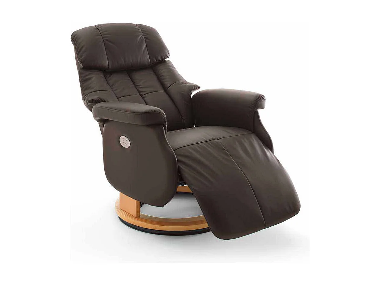 TV Sessel in Braun Leder elektrisch