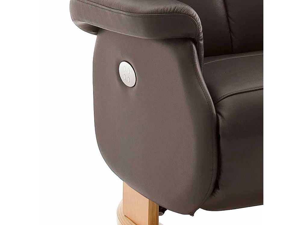 TV Sessel in Braun Leder elektrisch