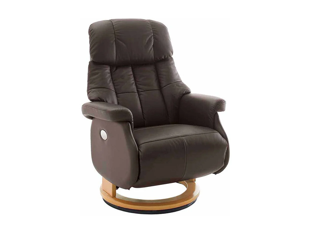 TV Sessel in Braun Leder elektrisch