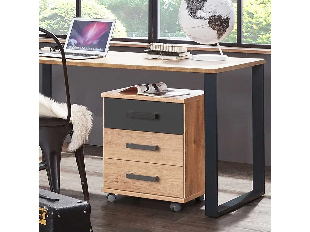 Schreibtischrollcontainer mit drei Schubladen Made in Germany