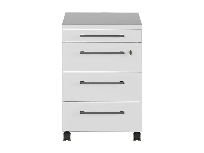 Schreibtischcontainer in Lichtgrau abschließbar