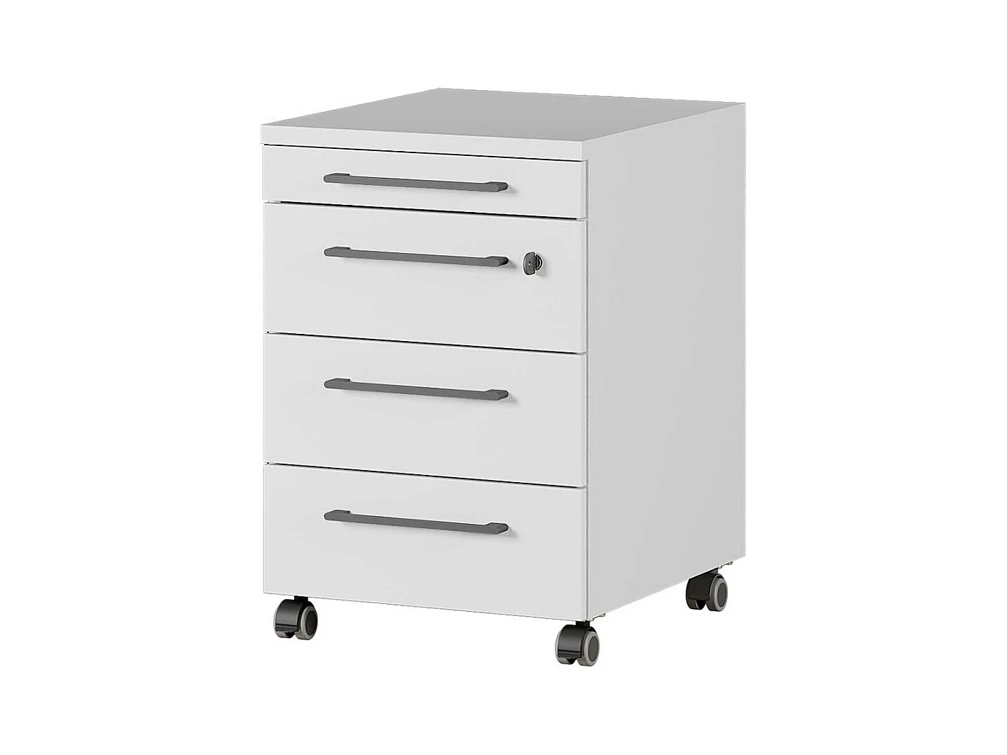 Schreibtischcontainer in Lichtgrau abschließbar