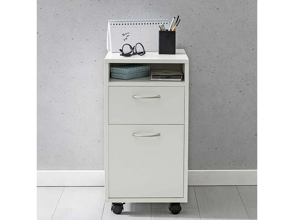 Rollcontainer weiss modern 63 cm hoch 33 cm breit