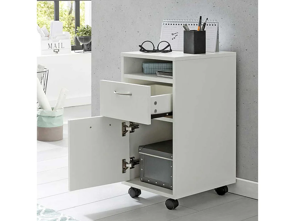 Rollcontainer weiss modern 63 cm hoch 33 cm breit