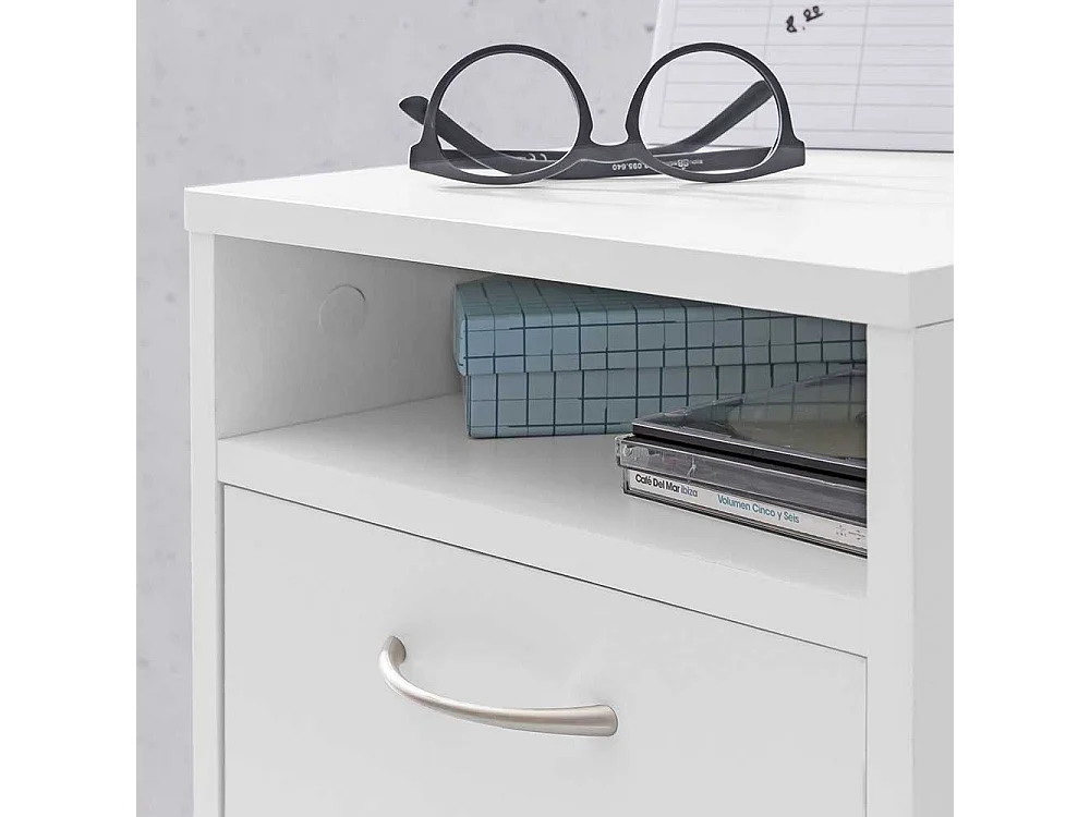 Rollcontainer weiss modern 63 cm hoch 33 cm breit