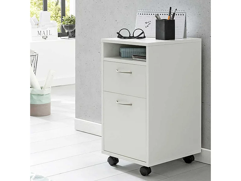 Rollcontainer weiss modern 63 cm hoch 33 cm breit