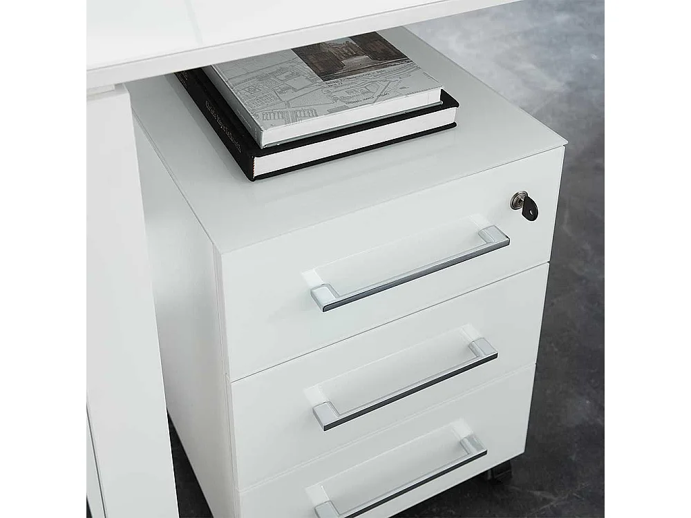 Bürocontainer in Weiß mit Glas beschichtet abschließbar