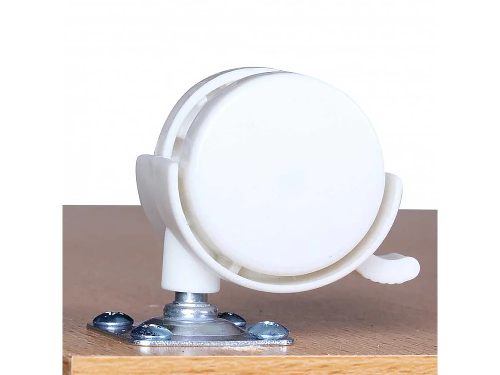 Schreibtisch Rollcontainer in Buchefarben drei Schubladen