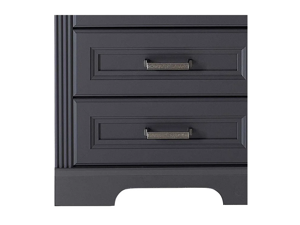 Bürorollcontainer in Dunkelgrau & Eichefarben drei Schubladen