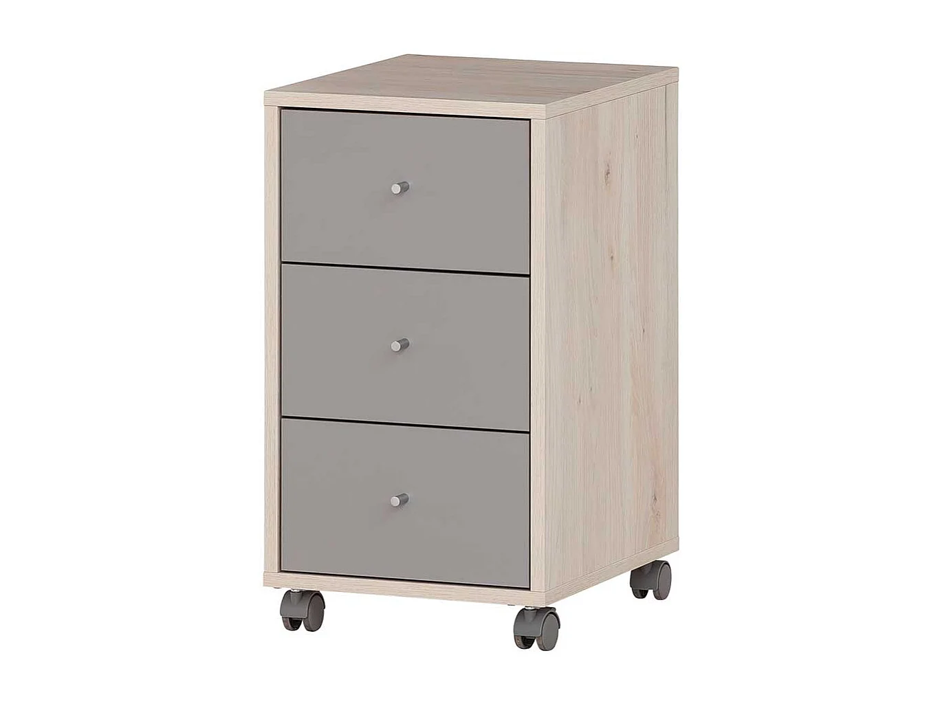 Rollcontainer zweifarbig mit drei Schubladen Made in Germany