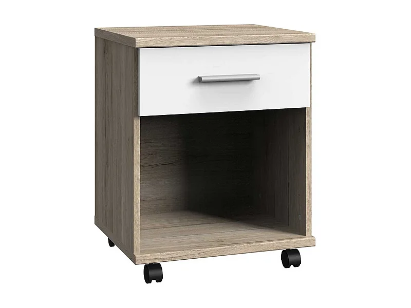 Schreibtisch Container mit Rollen mit einer Schublade 58 cm hoch