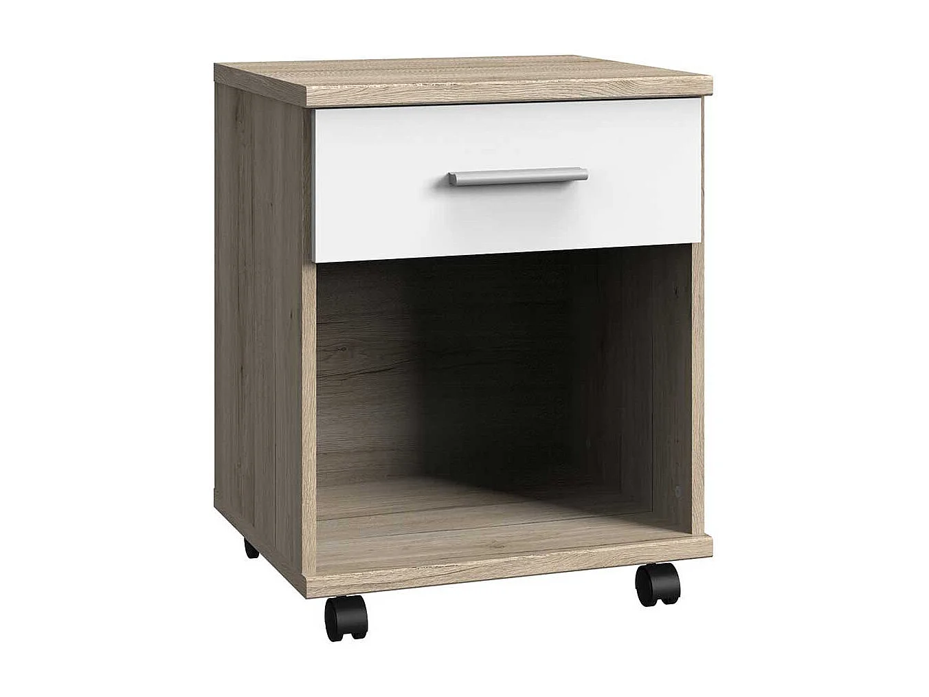 Schreibtisch Container mit Rollen mit einer Schublade 58 cm hoch