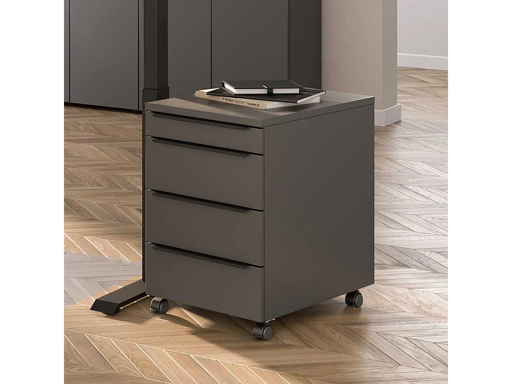 Rollcontainer Bürocontainer in Dunkelgrau Made in Germany