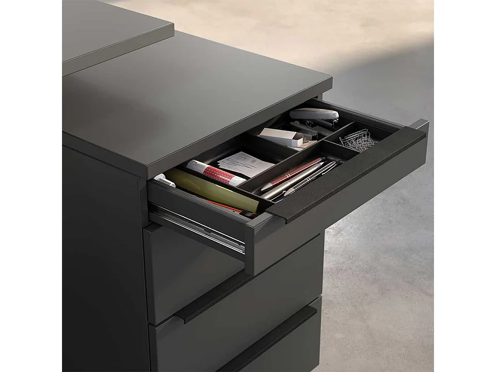 Rollcontainer Bürocontainer in Dunkelgrau Made in Germany