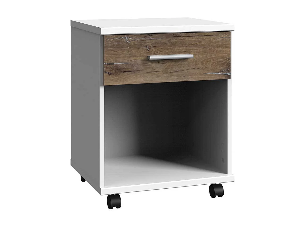 Schreibtisch Container auf Rollen mit einer Schublade 58 cm hoch