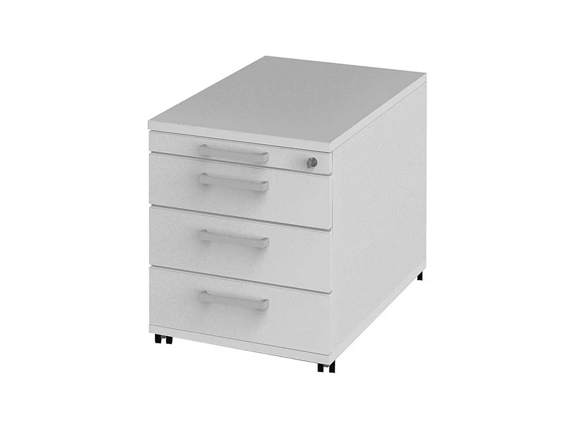 Rollcontainer in Wei� Zentralverriegelung