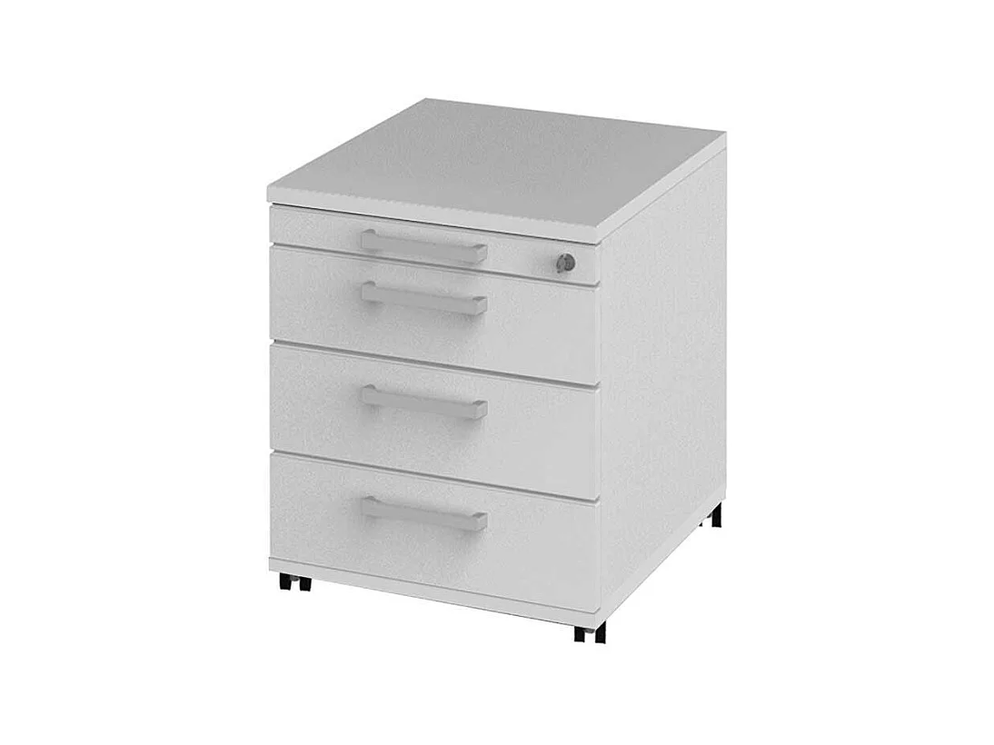 Rollcontainer in Wei� Zentralverriegelung