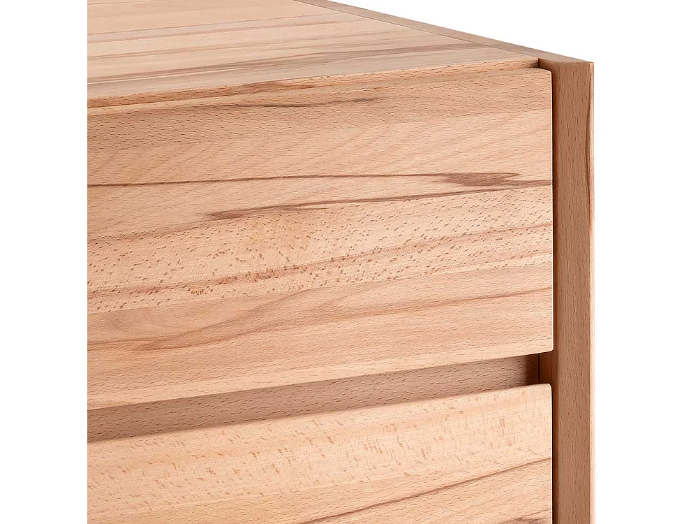 Bürocontainer aus Kernbuche Massivholz geölt drei Schubladen