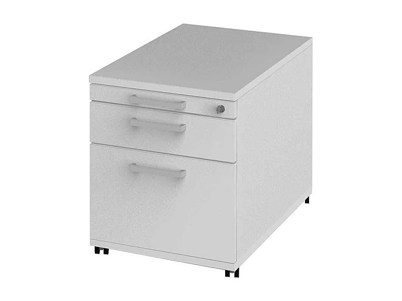 Schreibtisch Rollcontainer mit Zentralverriegelung Wei�