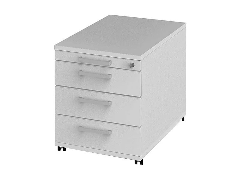 Rollcontainer in Wei� Zentralverriegelung