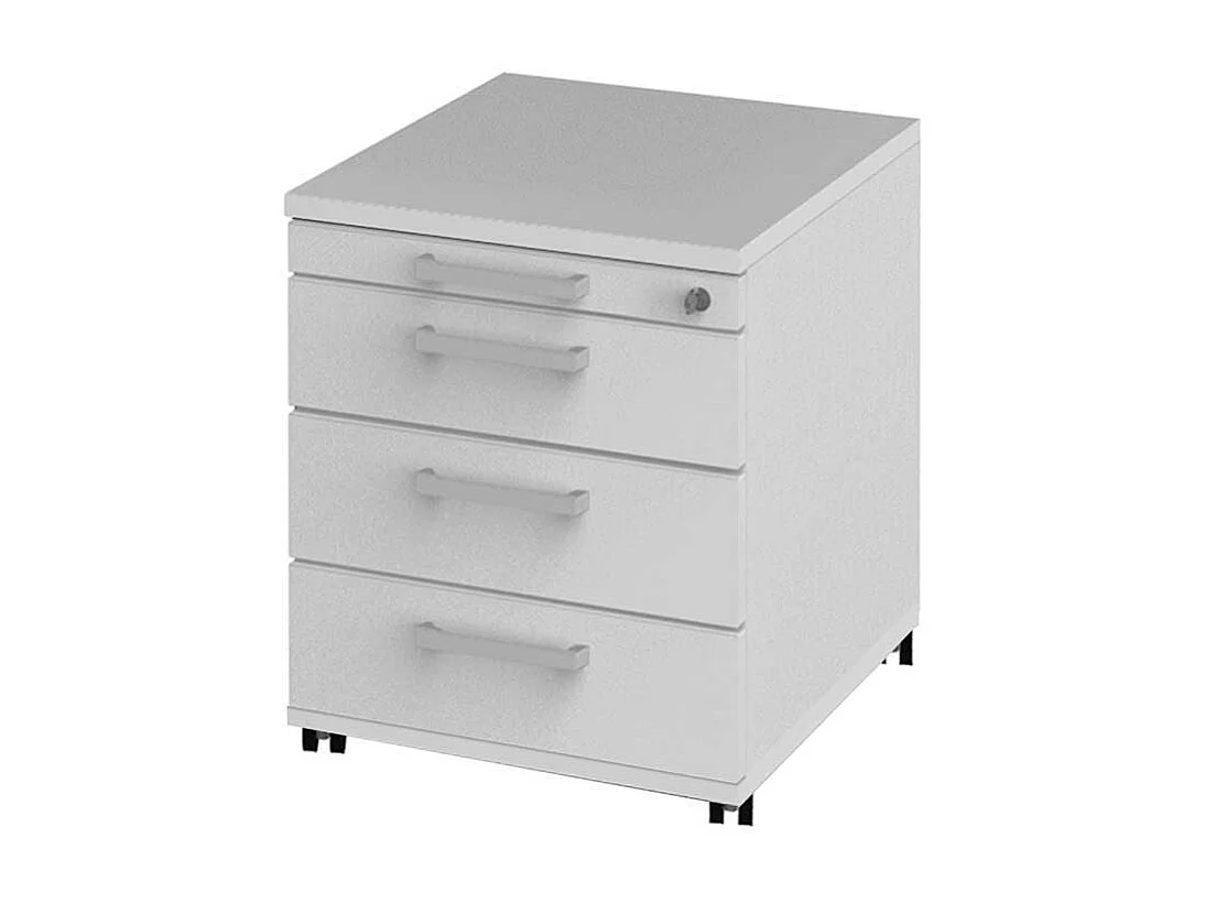 Rollcontainer in Wei� Zentralverriegelung