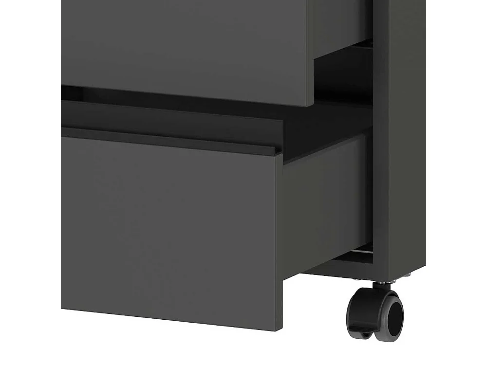 Rollcontainer Schreibtischrollcontainer in Dunkelgrau Made in Germany