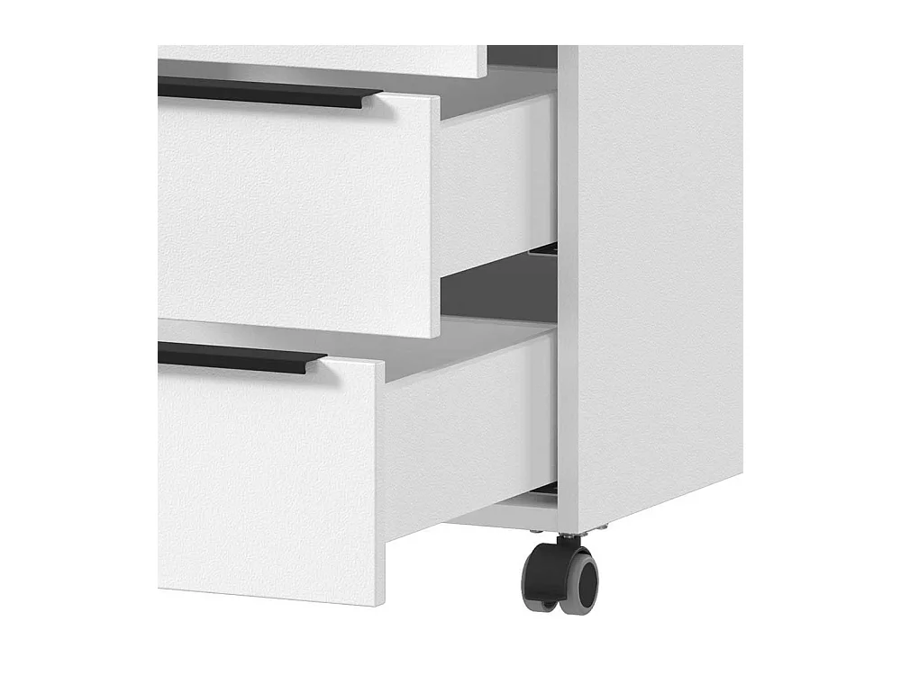 Rollcontainer Schreibtischcontainer mit vier Schubladen mit Metallgriffen