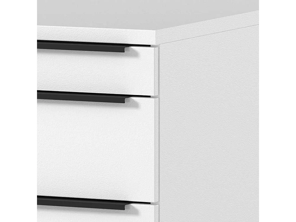 Rollcontainer Schreibtischcontainer mit vier Schubladen mit Metallgriffen