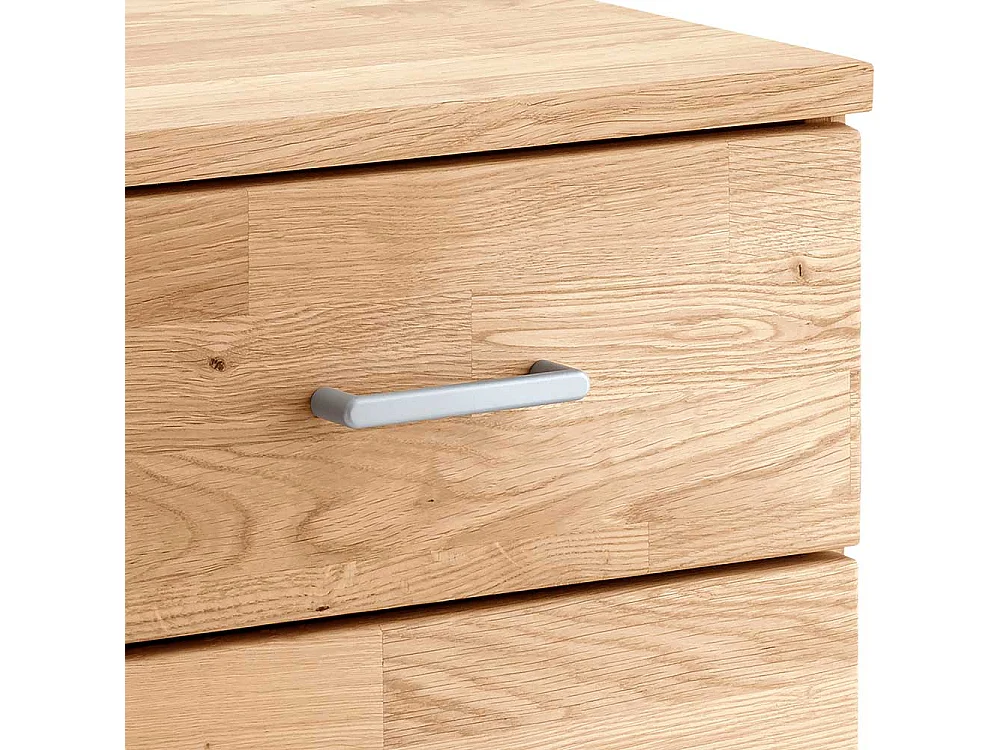 Rollcontainer Wildeiche geölt mit drei Schubladen 60 cm hoch