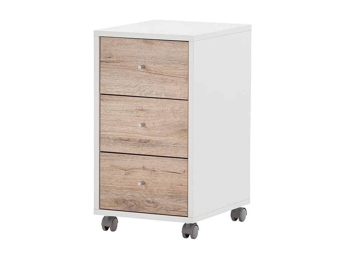 Schreibtisch Rollcontainer mit drei Schubladen 60 cm hoch