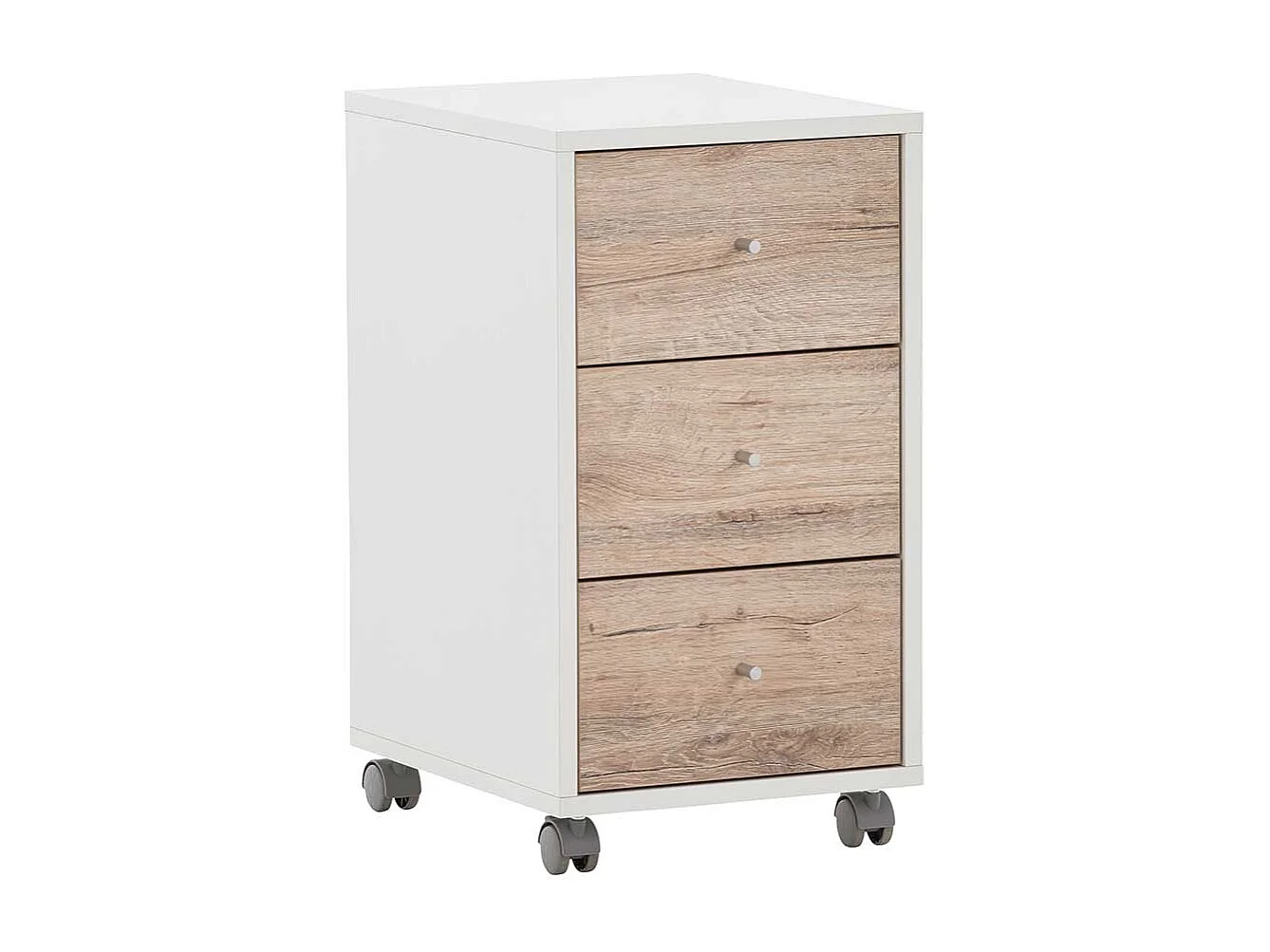 Schreibtisch Rollcontainer mit drei Schubladen 60 cm hoch