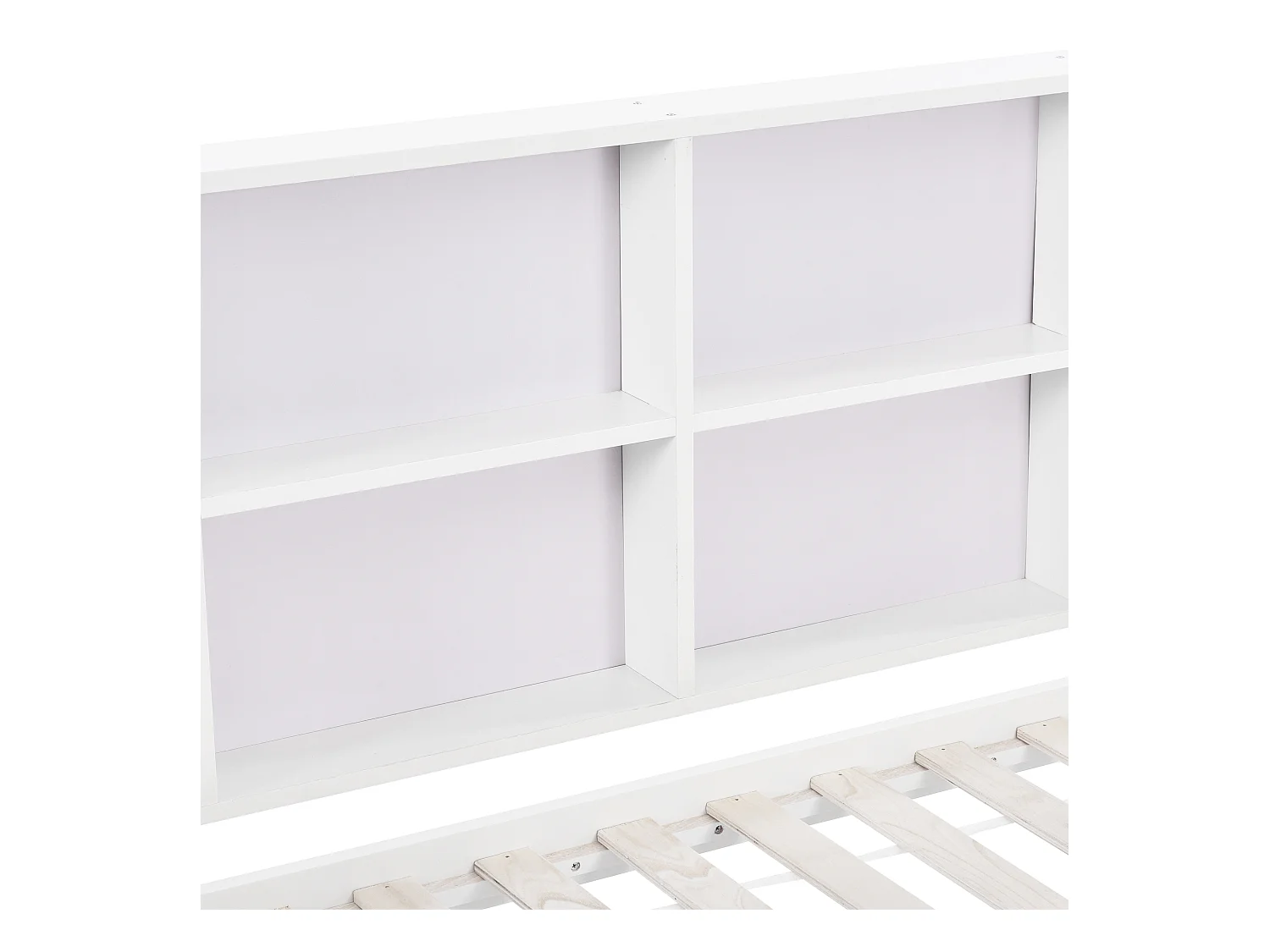 Lit cabane enfant blanc 90x200cm avec 2 tiroirs, compartiments de rangement, sans matelas