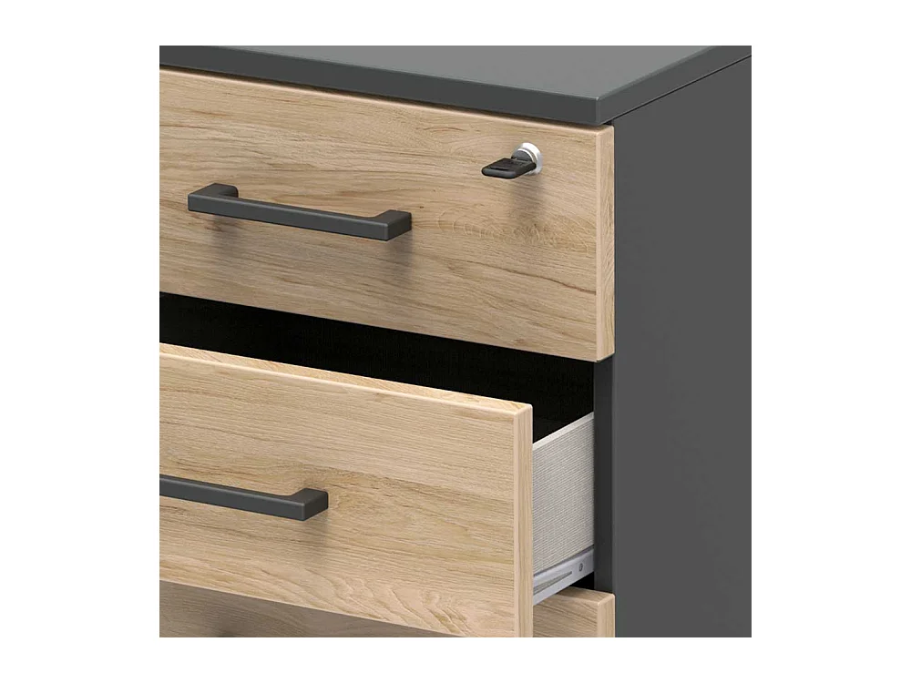 B�rorollcontainer mit drei Schubladen oben abschlie�bar