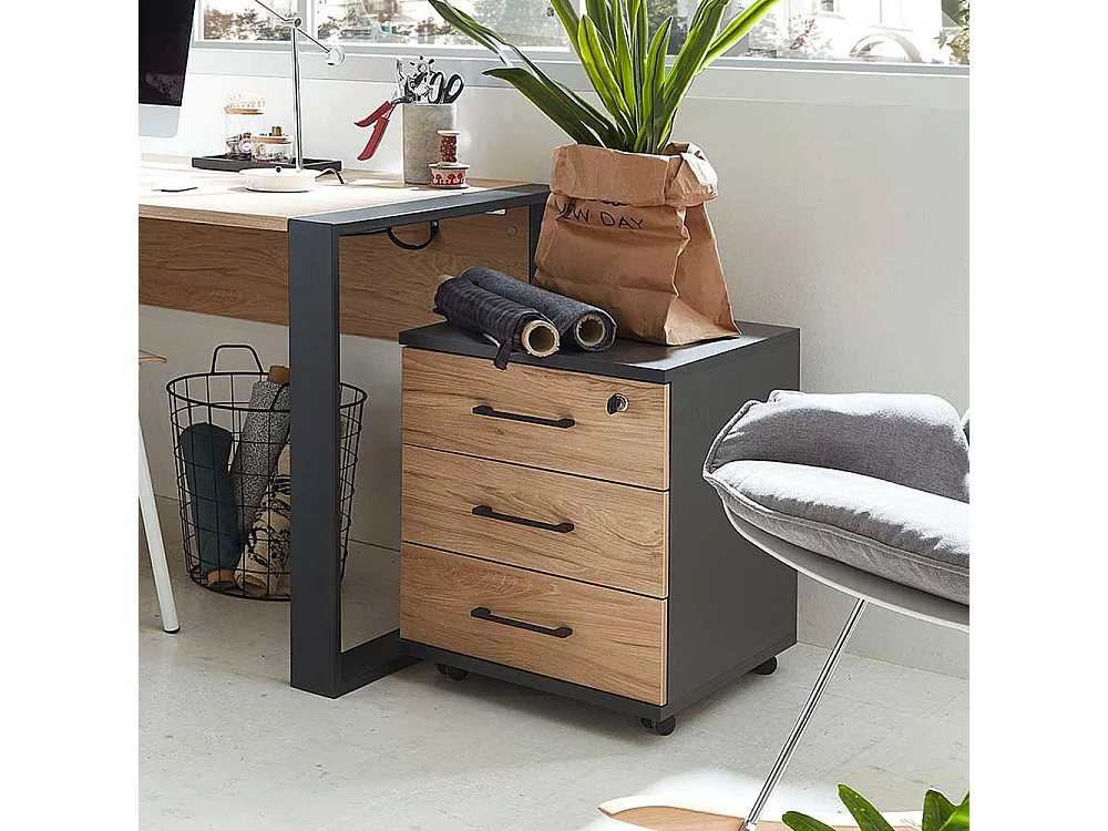 B�rorollcontainer mit drei Schubladen oben abschlie�bar