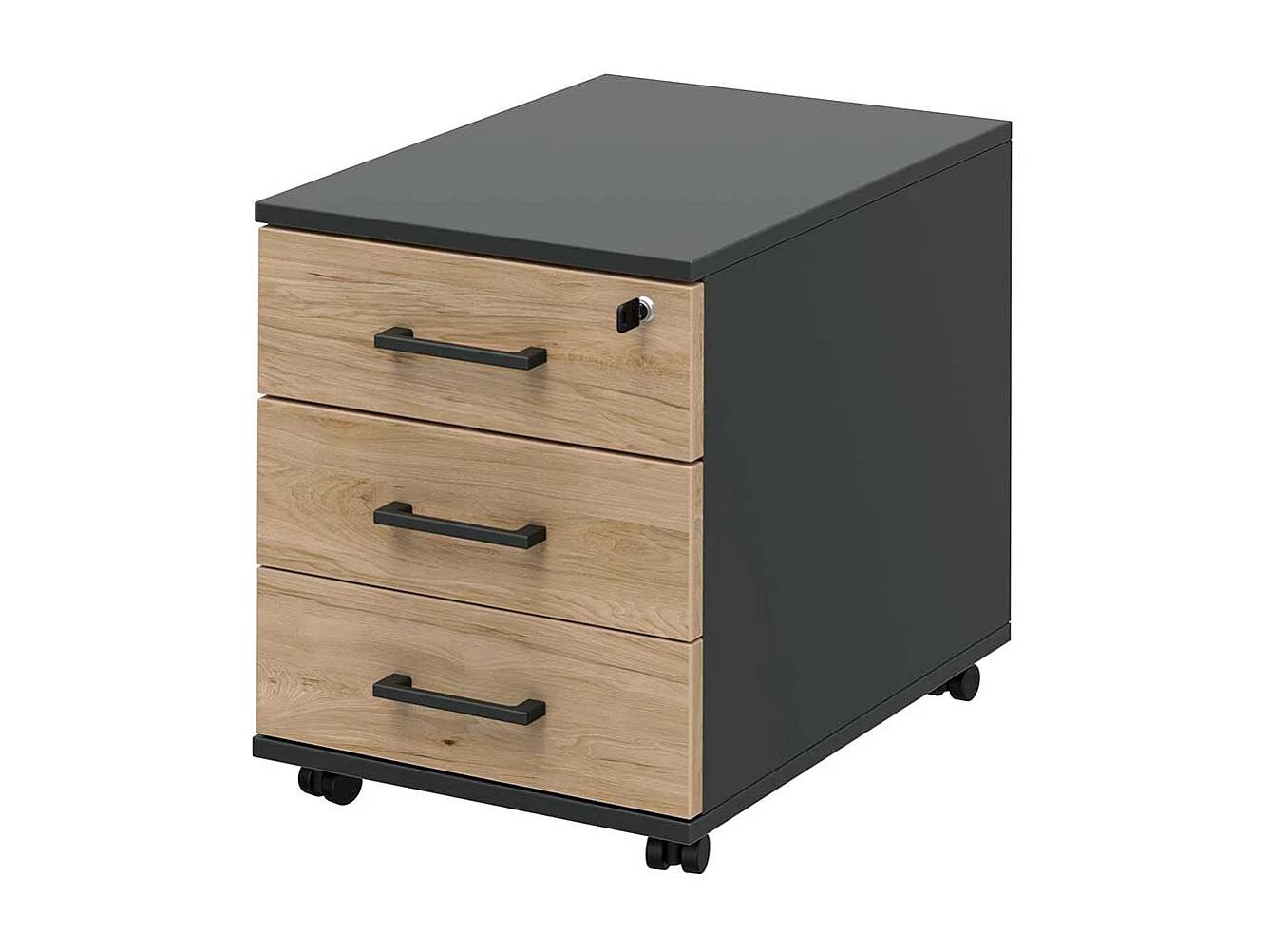 B�rorollcontainer mit drei Schubladen oben abschlie�bar