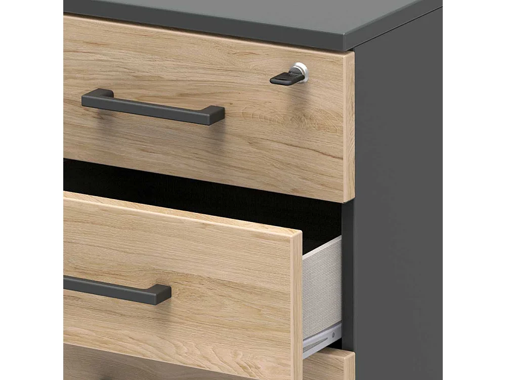 B�rorollcontainer mit drei Schubladen oben abschlie�bar