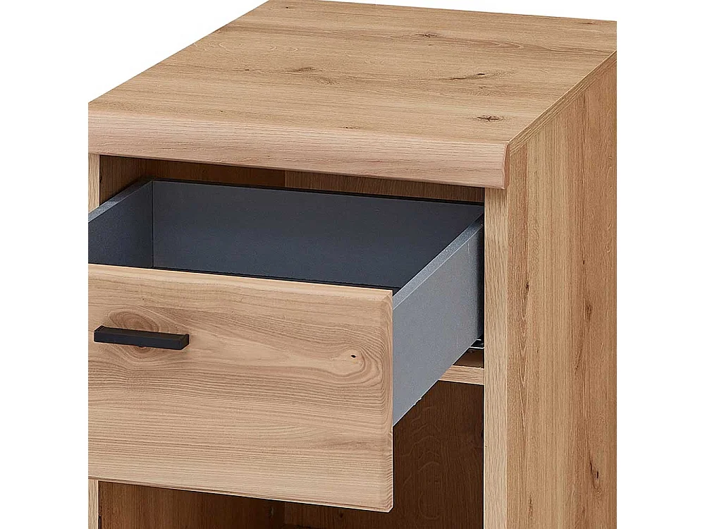 Rollcontainer aus Spanplatte und Massivholz 44 cm breit