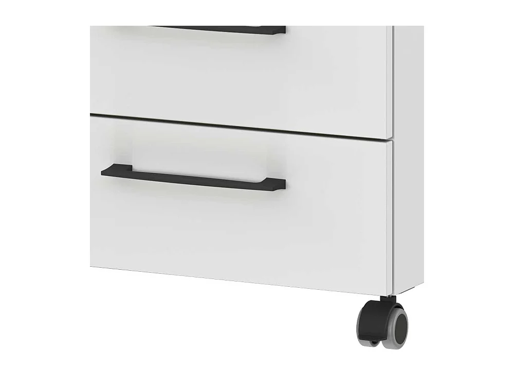 Schreibtischcontainer Bürocontainer mit vier Schubladen und Metallgriffen